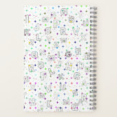 ABC on Starry Background – プラクティス(5.5"x8.5") ノートブック (裏面)