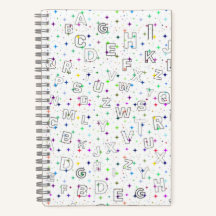 ABC on Starry Background – プラクティス(5.5"x8.5")