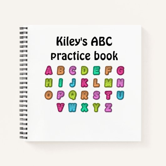 ABC practice notebook personalized ノートブック (正面)