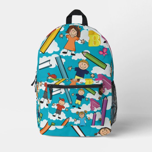 ABC School Children - Clouds  プリントバックパック (正面)