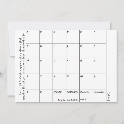 Abc Tpc B&W #1 サンキューカード (正面)