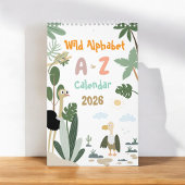 ABC Wild Animal Alphabet Kids Educational Calendar カレンダー