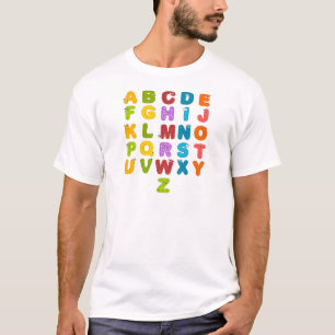 ABCDのアルファベットのデザインプロダクト Tシャツ