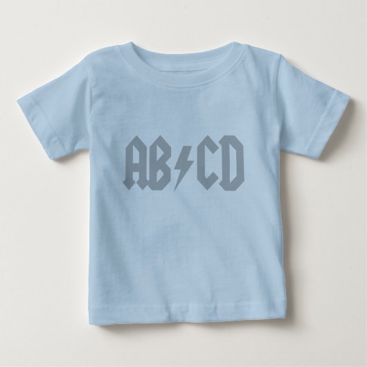 ABCDの稲妻 ベビーTシャツ (正面)