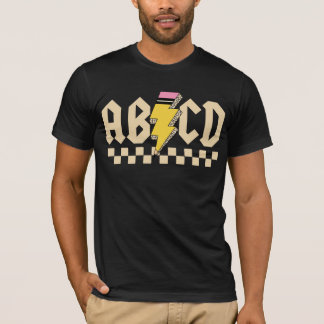 abcd先生Tシャツ、ACDCシャツパロディーTシャツ Tシャツ