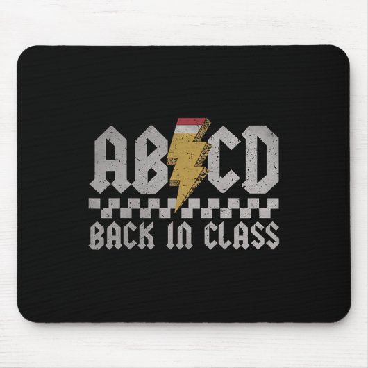 Abcd バックインCL 学校に戻る最初の日 先生 S マウスパッド (正面)