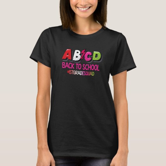 ABCD バックトゥスクール 1年生 スクワッド Tシャツ (正面)