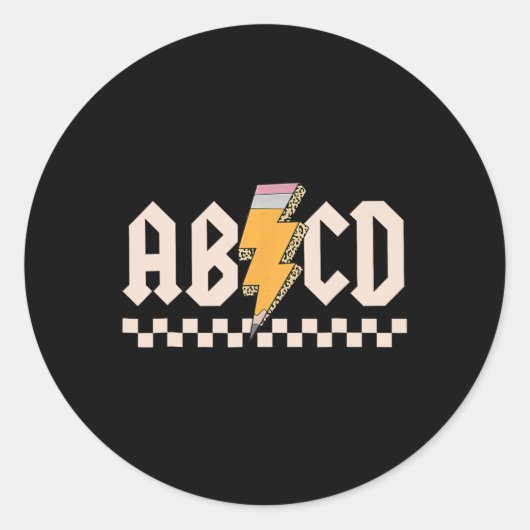 Abcd バック イン Cl 学校再開初日 先生 S ラウンドシール (正面)