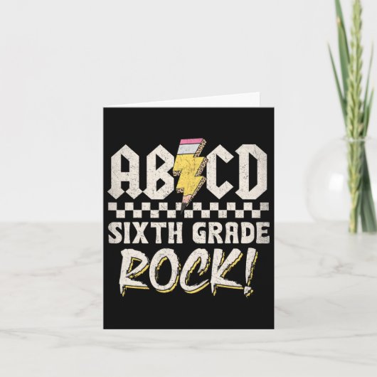 Abcd 小学6年生 ロック バックトゥスクール 学校が始まる日 カード (正面)