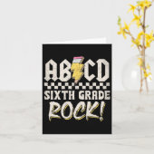 Abcd 小学6年生 ロック バックトゥスクール 学校が始まる日 カード (黄色い花)