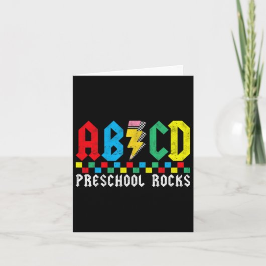 Abcd 幼稚園デビュー プレスクール教師のバック カード (正面)