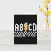 Abcd 幼稚園ロック 鉛筆 ライトニング 教師たち カード (黄色い花)