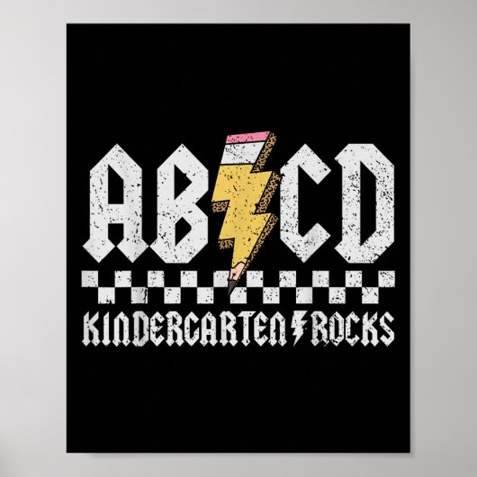Abcd 幼稚園 Rocks 鉛筆 稲妻 先生 ポスター (正面)