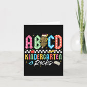 Abcd 幼稚園 Rocks 鉛筆 稲妻 Teachers カード (正面)
