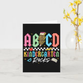 Abcd 幼稚園 Rocks 鉛筆 稲妻 Teachers カード (黄色い花)
