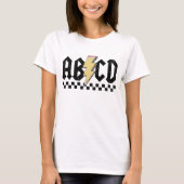 ABCD 鉛筆 ライトニング - バックトゥスクール 先生 Tシャツ (正面)