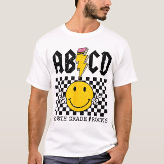Abcd 4年生 ロックス 鉛筆 稲妻 先生 tシャツ