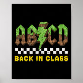 Abcd Back In Cl Rock Back To School Boys Girls Tea ポスター (正面)