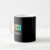 Abcd Ck バックトゥスクールTシャツ コーヒーマグカップ (正面左)