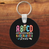Abcd Kindergarten Rocks Pencil Lightning Teachers  キーホルダー (正面)