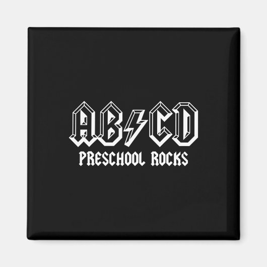 Abcd Rocks 新学期 幼稚園 Rocks 面白い 先生 マグネット (正面)