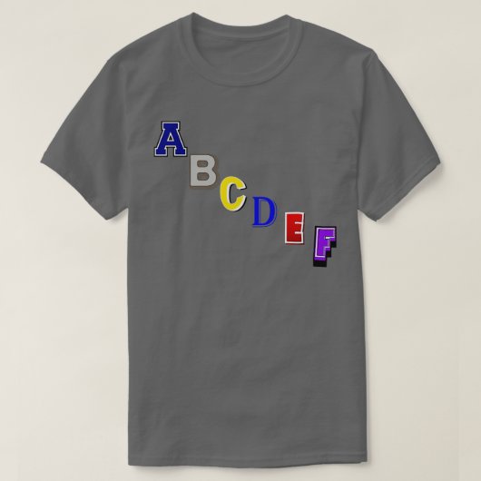ABCDEF 2 Tシャツ (デザイン正面)