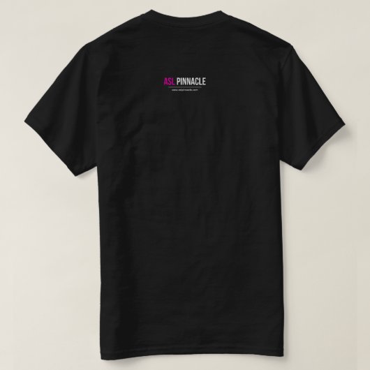ABCDEF*CKYOU in ASL Tシャツ (デザイン裏面)