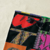 ABCDEFG --フォントのアルファベット熱狂する ビーチタオル (インサイチュ)