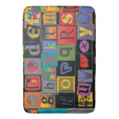 ABCDEFG —フォントのアルファベット バスマット (正面縦)