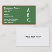 ABCsの緑の黒板 名刺 (正面/裏面)