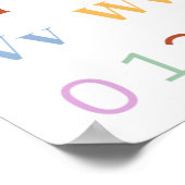 ABCsアルファベットホームスクール教室のグラフポスター ポスター (角)