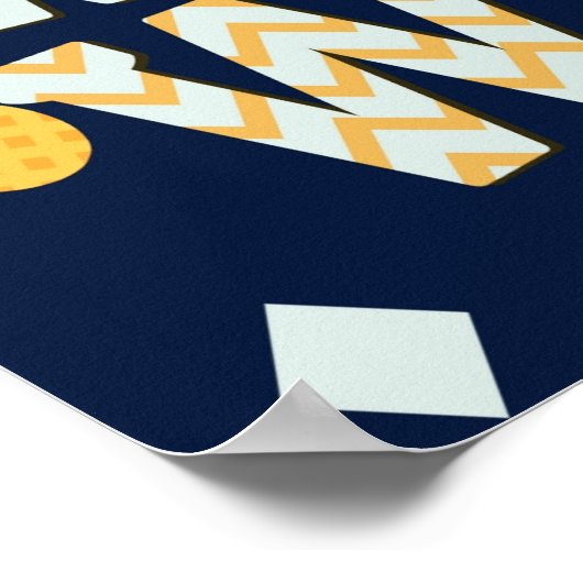 ABCsアルファベットホームスクール教室のグラフポスター ポスター (角)