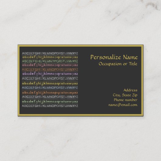 ABCsアルファベット教育先生インストラクター 名刺 (正面)