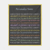 ABCsアルファベット教育用チャイルドルームデコール フリースブランケット (正面)