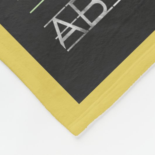 ABCsアルファベット教育用チャイルドルームデコール フリースブランケット (角)