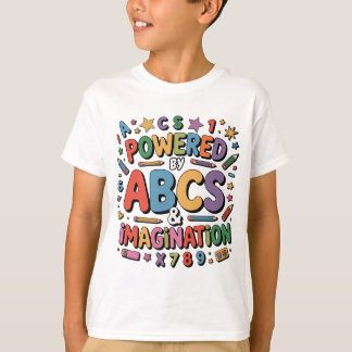 ABCs & Imagination - Colorful Kids Learning Fun Tシャツ