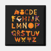 Abcs Learning Kindergarten Teacher Thanksgiving Al マグネット (正面)