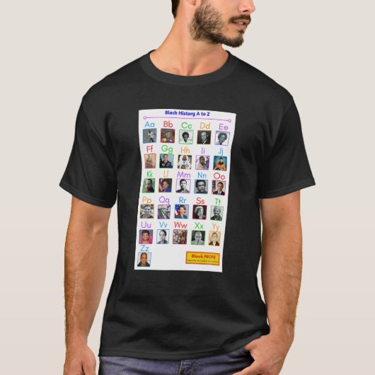 Abcs Of Black History Monthプライド女性男手痛 Tシャツ (正面)