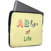 ABCs of Life Electronicsバッグ ラップトップスリーブ (正面右)