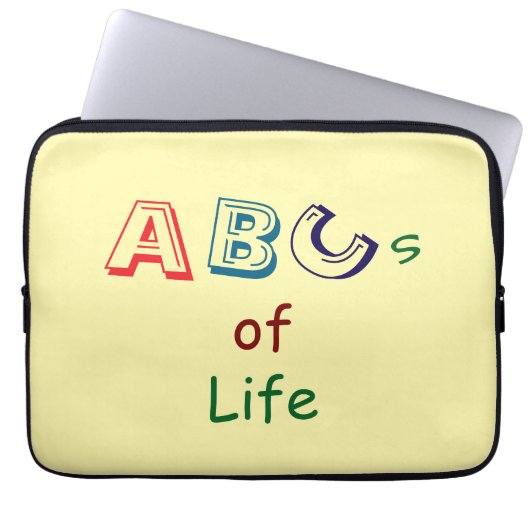 ABCs of Life Electronicsバッグ ラップトップスリーブ (正面)