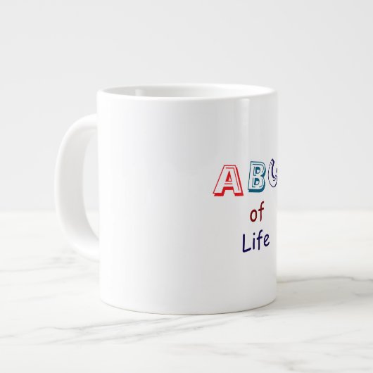 ABCs of Life Specialty Mug ジャンボコーヒーマグカップ (正面左)