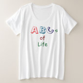 ABCs of Life T-Shirt プラスサイズTシャツ (デザイン正面)