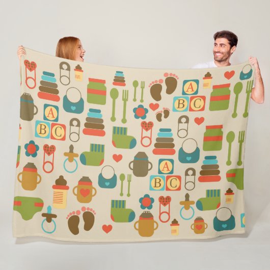 ABDLのかわいいパターン| Baby4Life | BabyCute フリースブランケット (インサイチュ)