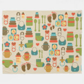 ABDLのかわいいパターン| Baby4Life | BabyCute フリースブランケット (正面(横))