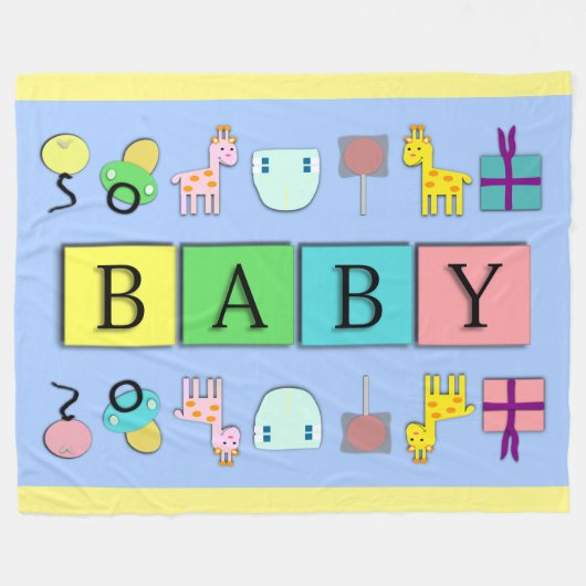 ABDLの総括的な大人のベビーの毛布によってすごいかわいい フリースブランケット (正面(横))