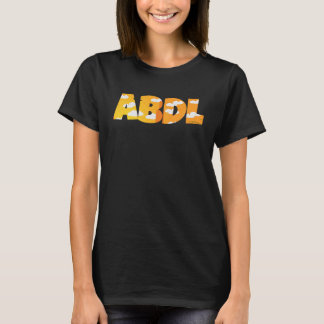 ABDL AB DL文字大人ベビーおむつ恋人 Tシャツ