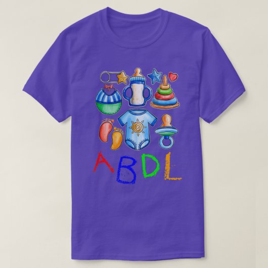ABDL adult baby diaper lover Baby Items Collection Tシャツ (デザイン正面)