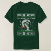 Abdominal Swoleman Yeti Fun Christmas Gym Weightli Tシャツ (デザイン正面)