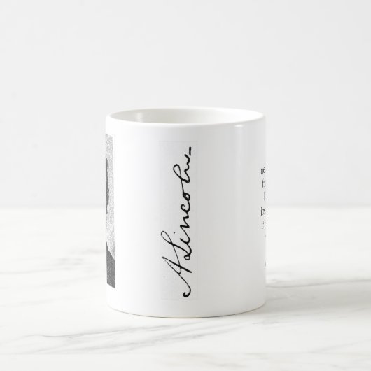 Abeリンカーンの引用文のマグ コーヒーマグカップ (中央)