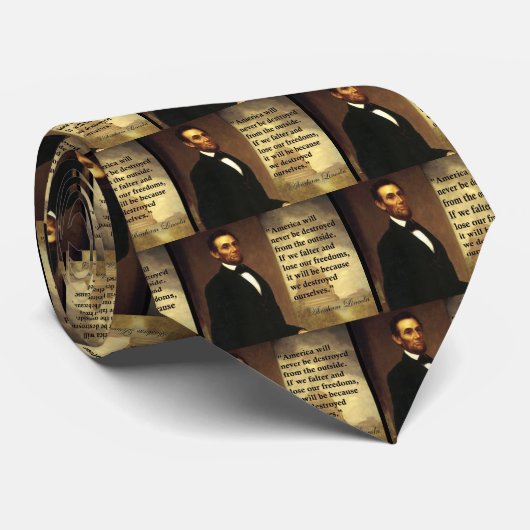 Abeリンカーンの引用文"アメリカ決してありません… "は ネクタイ (ロール)